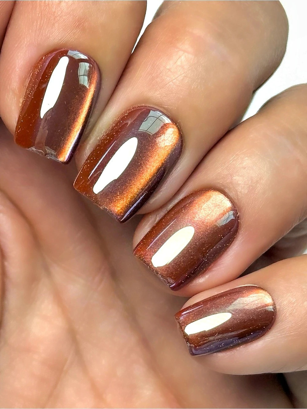 🚨New Release Red Aspen Gala Short Coffin Cat Eye Nails